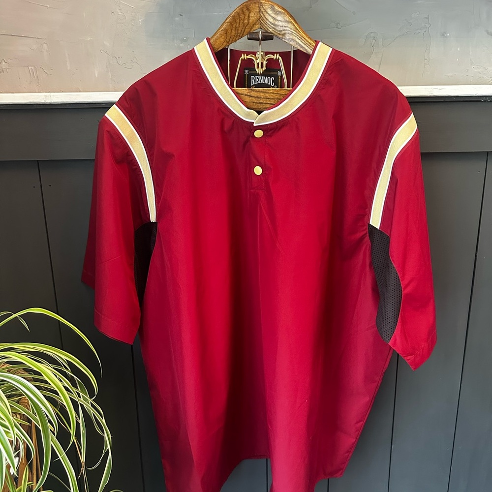 NEW Rennoc Classic Mens XL Athletic‎ Windbreaker Snap Front Jacket